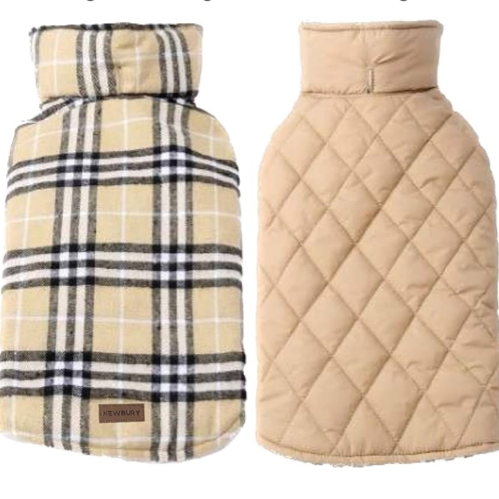 NEW Waterproof Reversible Dog Winter Coat British Windproof Snowproof Medium